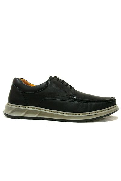 Luis Figo Black Lace-Up Anatomical Comfort Shoes