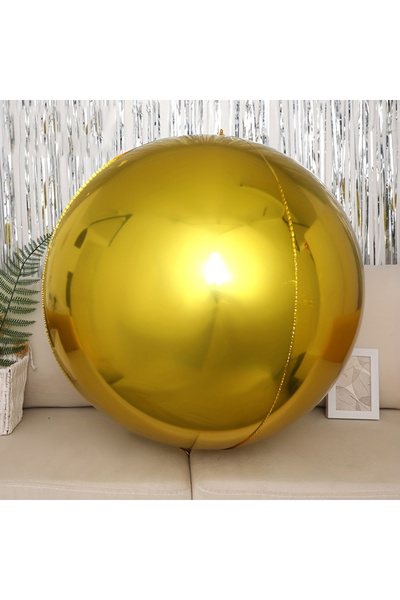 Choice 32inch Gold 32" Silver Gold 4D Balloon Foil Mylar Sphere Balloon for B...