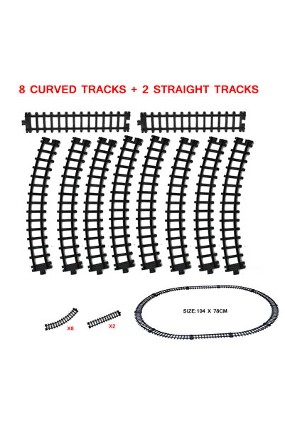 Choice 10pcs 5cm wide Rail Track Expansion Pack for Railway King Classical Ci...