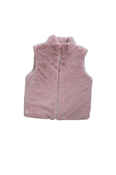 Rhythm Clothing Lumiakids Solid Color, Stand Collar, Lined Girl's Plush Vest