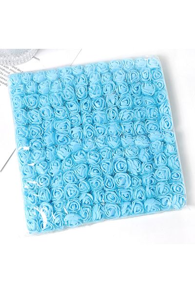 Choice Blue 144Pcs Mini Rose Artificial Flowers Bouquet 7.5cm Foam Fake Flowers Wedding Decoration for Home