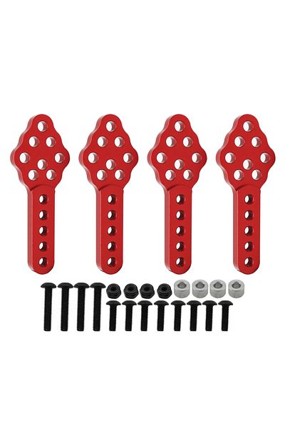 Choice 4pcs Red Aluminium Metal Shock Absorber Mount Adjust Height Angle Stand for 1/10 RC Crawler Axial SC