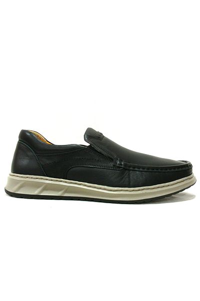 Luis Figo Black Laceless Anatomical Comfort Shoes