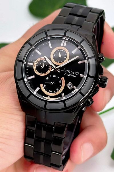 Ferrucci Function Men's Wristwatch Steel Strap Steel Case 3 Atm Water Resistance