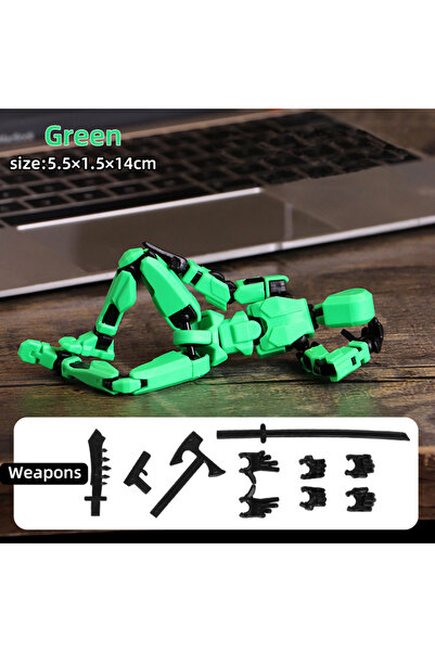 Choice 5 دمى روبوتية متحركة متعددة المفاصل مطبوعة بتقنية الطباعة ثلاثية الأبعاد و13 شخصية متحركة للأطفال.