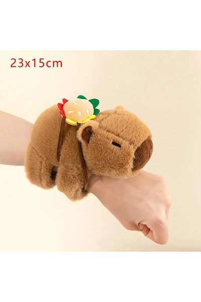 Choice 18cm green Lovely Capybara Animal Slap Snap Wrap Wristband Bracelet Plush Stuffed Animal Kawaii Capy