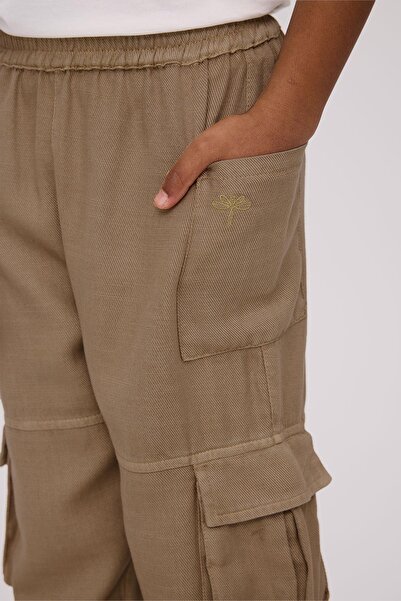 Tyess BG Store Kız Çocuk Kahverengi Pantolon