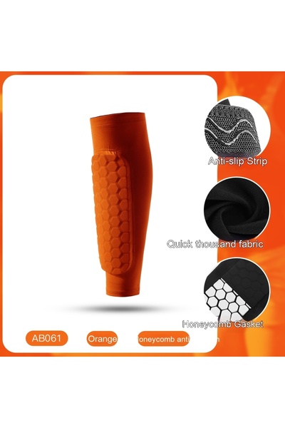 Choice XL برتقالي 1/3 قطعة أكمام الساق واقيات الساق المقاومة للصدمات من الناي...