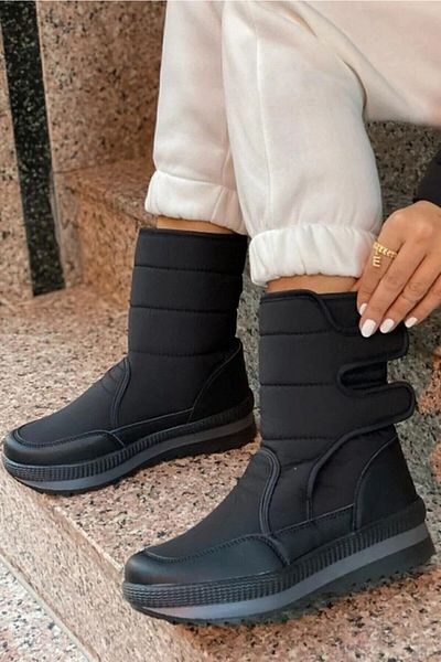Cem Pekşen Unisex Γυναικείες - Ανδρικές - Παιδικές μπότες χιονιού με γούνα στο εσωτερικό, Velcro, αντιολισθητική σόλα παπούτσια 802
