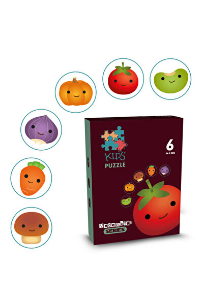 Little Story لعبة ألغاز مطابقة 6 في 1 تعليمية وترفيهية - خضروات