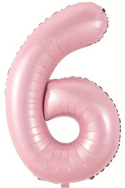 BeySüS Pink 6 Number Foil Balloon 80 cm