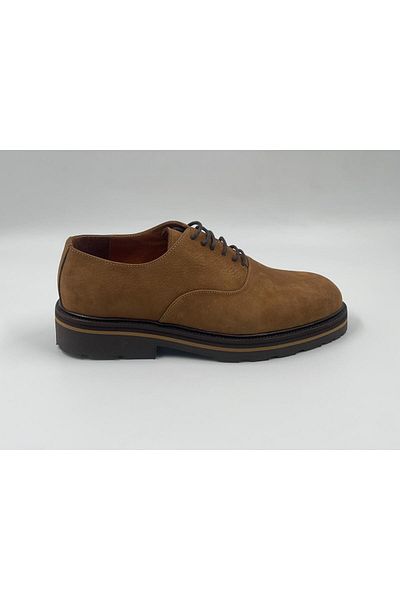 CLASS WOOD ClassWood 19885 - Ανδρικά κλασικά παπούτσια Nubuck, ψηλή σόλα, γνήσιο δέρμα, μαύρισμα