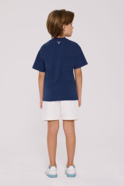 Nebbati Bg Store Boy's Navy Blue Tshirt