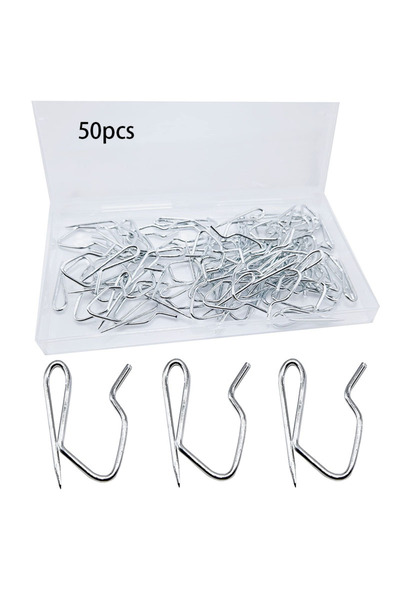 Choice 50 قطعة 50/100 قطعة من خطافات الستائر المعدنية لربط الستائر مع صندوق ش...