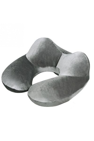 Choice 31x31x14 cm Light Grey U-Shape Travel Pillow for Airplane Inflatable Neck Pillow Travel Accessories
