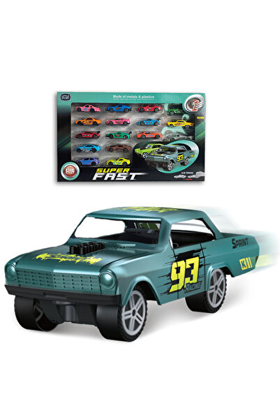 Little Story 16Pcs Slide Die Cast Toy Car Play Set
