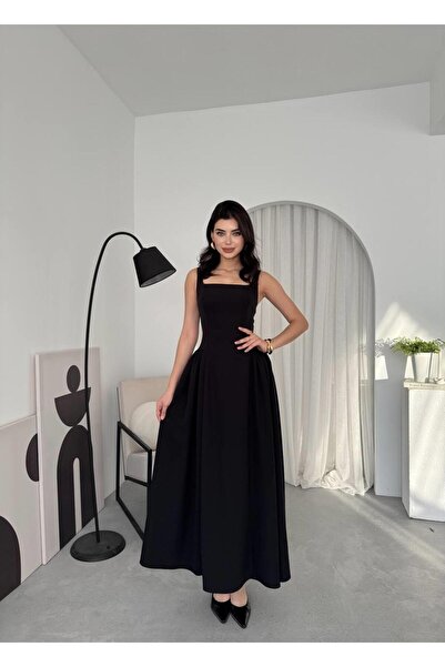 conconmoda Hera Uzun Kalın Askılı Elbise