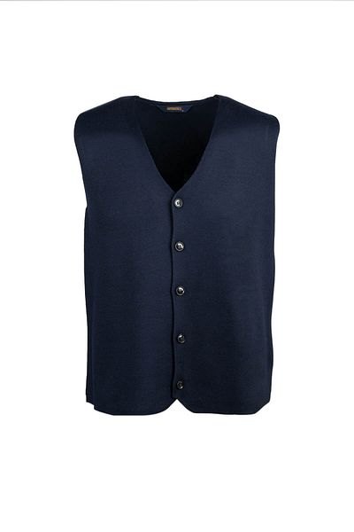Hatemoğlu Navy Blue Regular Fit V-Neck Wool Knitwear Vest