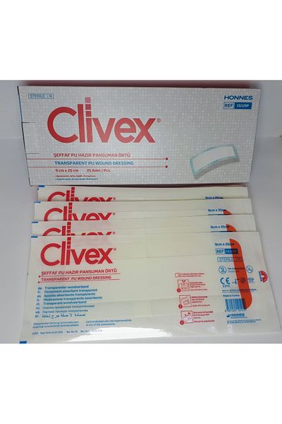 CLİVEX Transparent Pu Ready-Made Dressing Cover 9Cmx25Cm 25Pcs C6125P