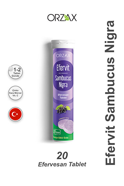 Orzax مكمل غذائي إيفرفيت سامبوكوس نيجرا 20 قرصًا