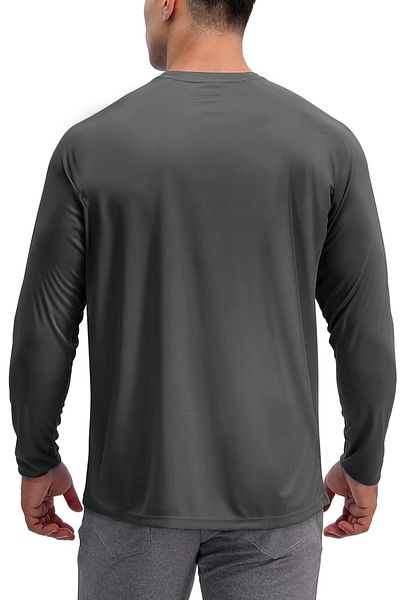 Rich Men's Anthracite Basic Long Sleeve T-Shirt Athlete Body T-shirt
