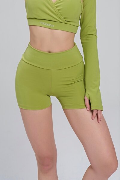 YEXECH Düz Push-Up Verve Kısa Şort
