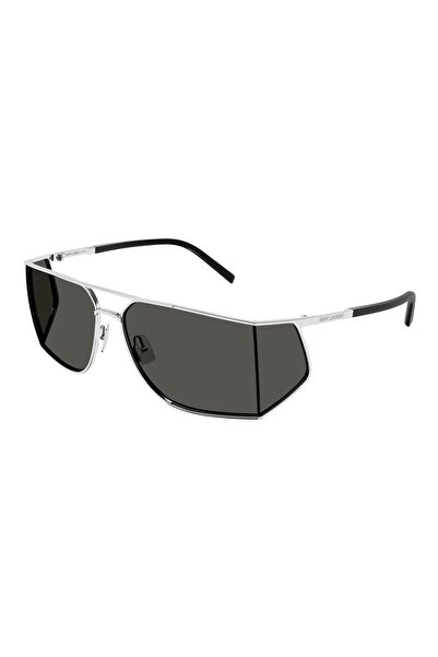 Saint Laurent SLP75000268 Unisex Güneş Gözlüğü Gri Metal Çerçeve  Füme Lens U...