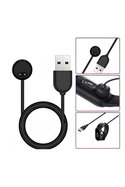 Alstrap Xiaomi Mi Band 5 Mi Band 6 Mi Band 7 Uyumlu USb Şarj Kablosu