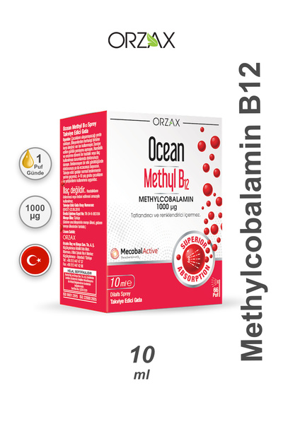 Orzax Ocean Methyl B12 10 ml Takviye Edici Gıda