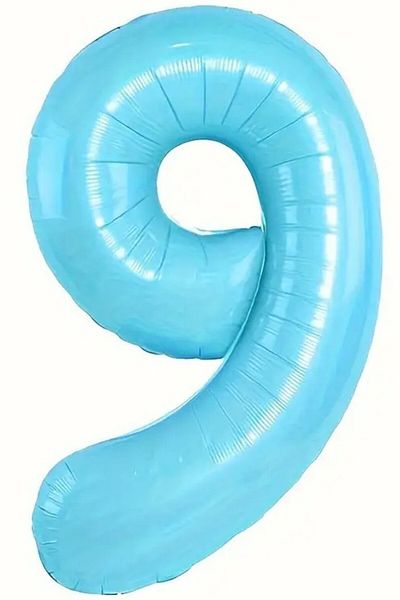 BeySüS Blue 9 Number Foil Balloon 80 cm