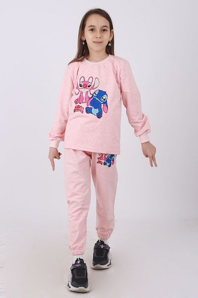 Çiggo Kids Κοριτσίστικο κοστούμι φόρμας με στάμπα με ελαστική μέση