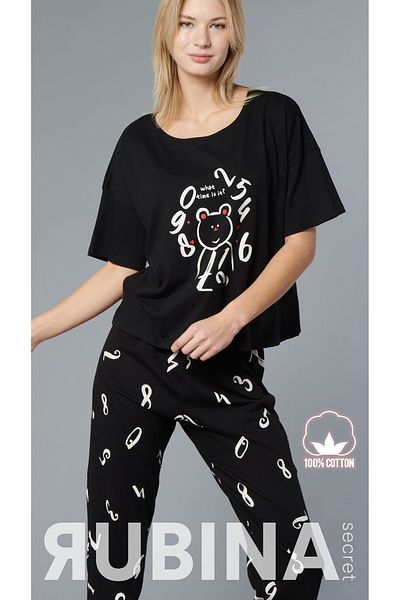 Rubina Secret Set pijamale pentru femei 100% bumbac - supradimensionat 4 sezoane [2025- PRIMAVARA]