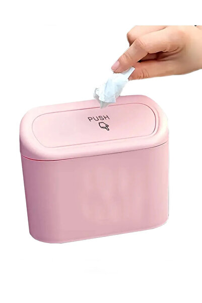 Mega Oto Market Auto Car Trash Can with Lid Organizer Trash Can Pink