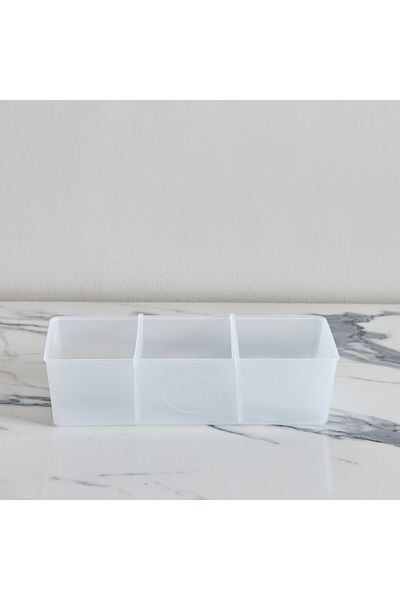 Home Box Inaya Drawer Organiser with 2 Sliding Dividers 30.7x13.8x7.8 cm