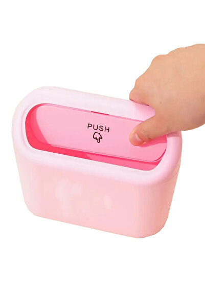 Mega Oto Market Auto Car Trash Can with Lid Organizer Trash Can Pink