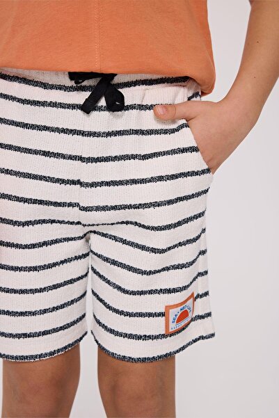 Nebbati BG Store Ανδρικό Παιδικό Σορτς Ριγέ