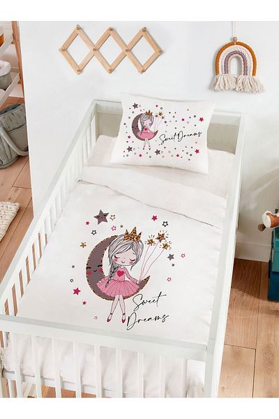 Homamia Baby Duvet Cover Set Girl on the Moon
