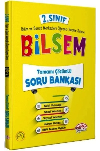 Editör Yayınevi 2. Sınıf Bilsem Çözümlü Soru Bankası