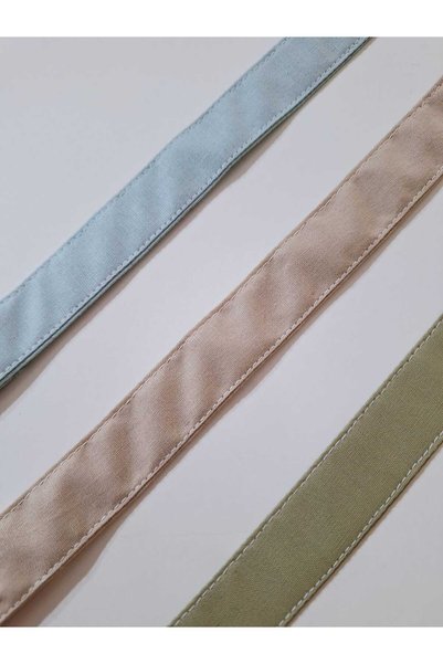 BERLİNA DOLLS Pacifier Strap Set 3-Pacifier Chain Set of 3-Blue-Cappuccino-Oil Green Shades