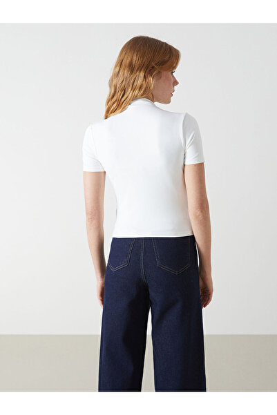 LC Waikiki Women's Stand Collar T-Shirt