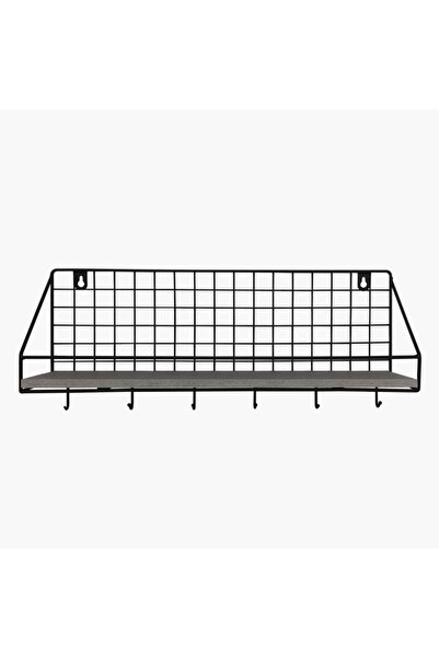 Home Box Patara MDF Shelf with Key Holder 45x12x19 cm