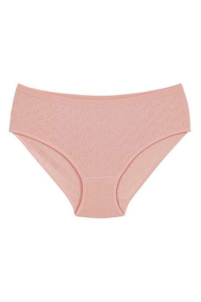 YILDIZ 6 Τεμάχια Star Ribbed Heart Bato Panties Powder 3588