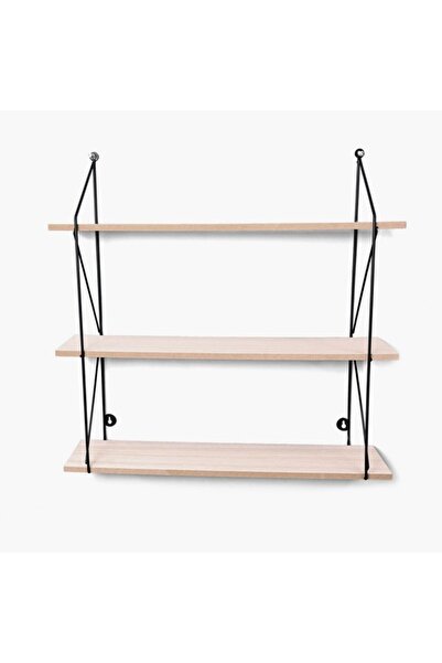 Home Box Sera Tall 3-Tier Wall Shelf with MDF Board 50x12x50 cm