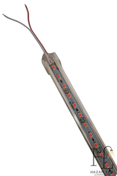 Hazar Led 12 Volt Alüminyum Kasalı 5730 Ledli Çubuk Led Bar Grow Full Spectrum Şeffaf Cam Bitki Yetiştirme
