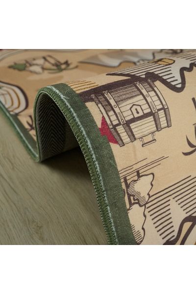Home Box Joy Adventurer Ben Oak Island Printed Flannel Rug 110x160 cm