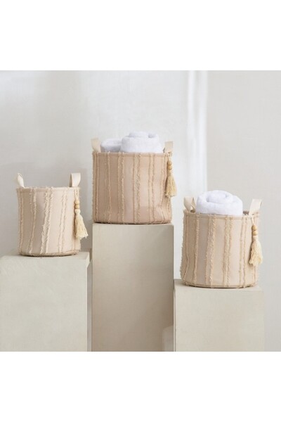 Home Box Sorbus 3-Piece Round Storage Basket with Handle Set