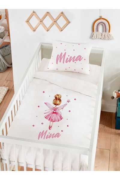 Homamia White Angel Baby Girl Duvet Cover Set