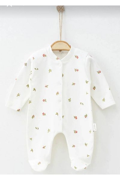Baby Wings Crispy Flower Printed Girl Jumpsuit