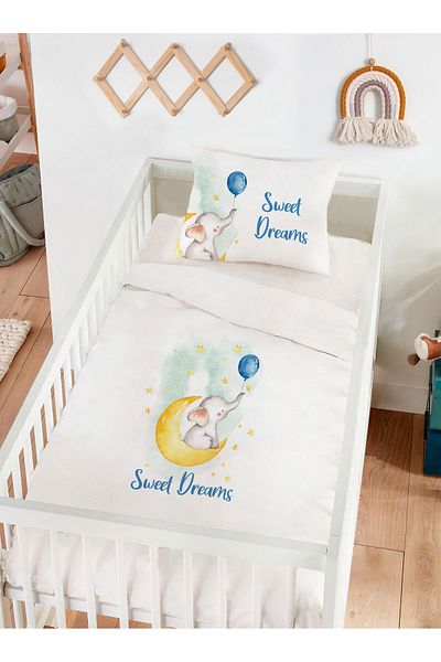 Homamia Baby Duvet Cover Set Elephant on the Moon