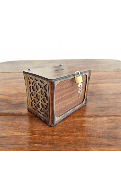 Demo Tasarım Kumbara - Parabox Ahşap Tip Box (CEVİZ-KEMENÇE5)